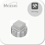 RVS draadfitting plug 1”